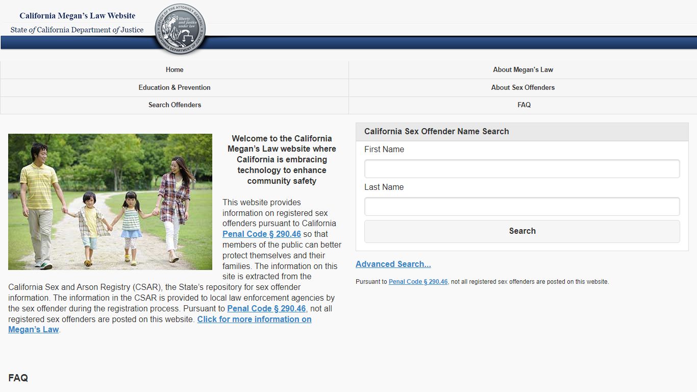 California Megans Law